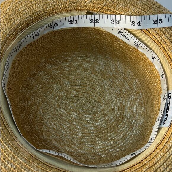 Vintage Liz Claiborne Natural Straw Hat - Picture 8 of 8